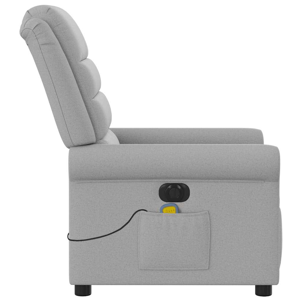 Fauteuil de massage inclinable électrique gris nuage tissu Fauteuils vidaXL