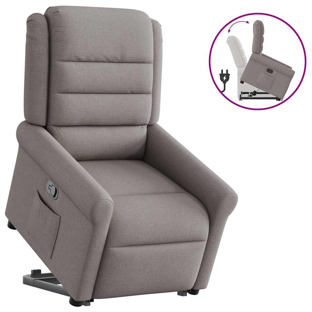 Fauteuil inclinable taupe tissu Fauteuils vidaXL