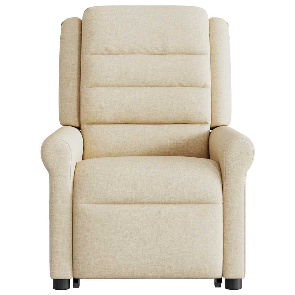 Fauteuil inclinable Crème Tissu Fauteuils vidaXL