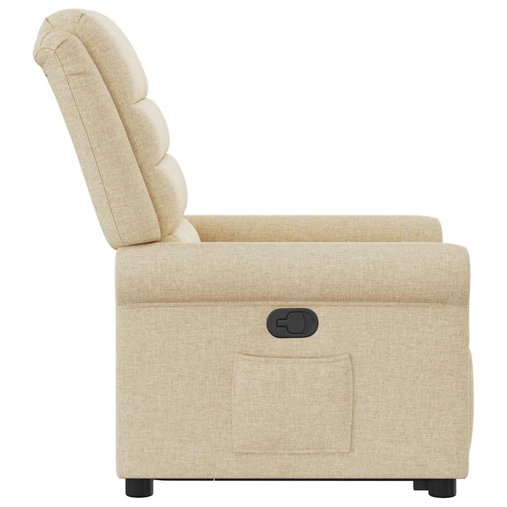 Fauteuil inclinable Crème Tissu Fauteuils vidaXL