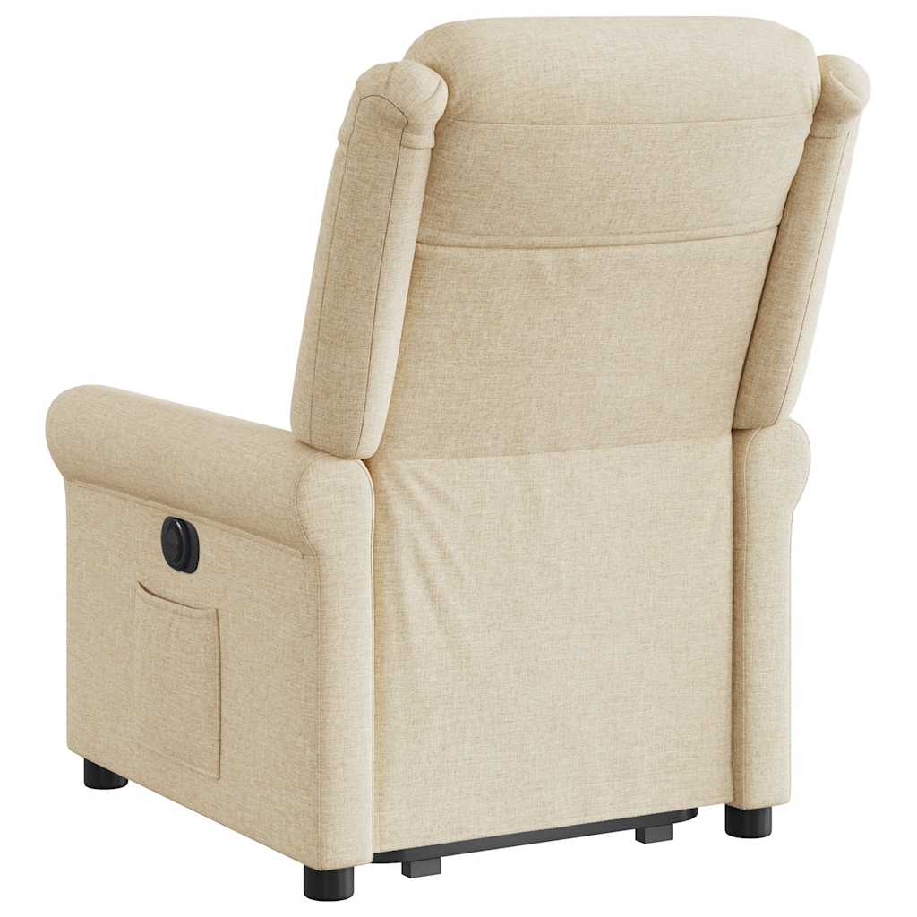 Fauteuil inclinable Crème Tissu Fauteuils vidaXL