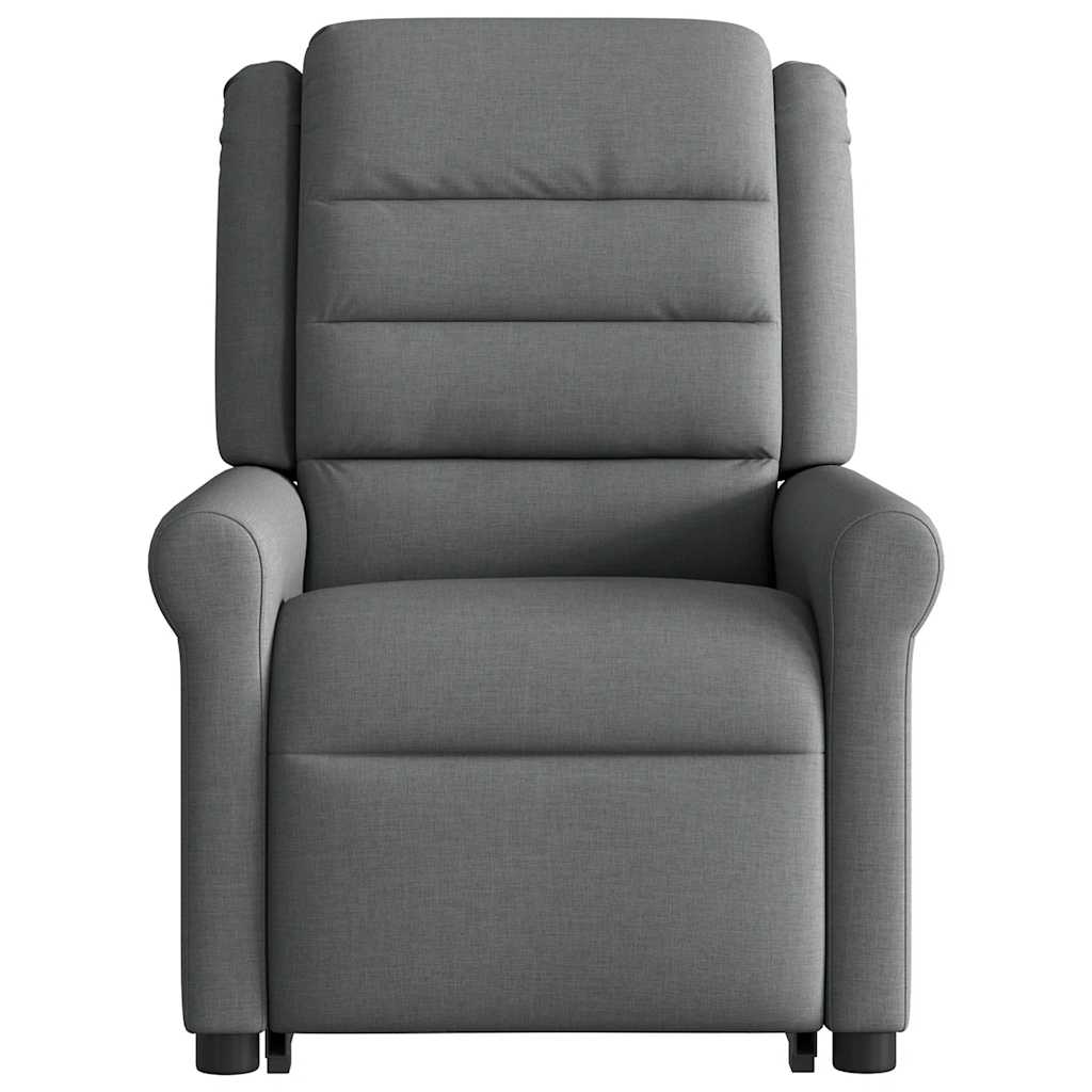 Fauteuil de massage inclinable Gris foncé Tissu Fauteuils vidaXL