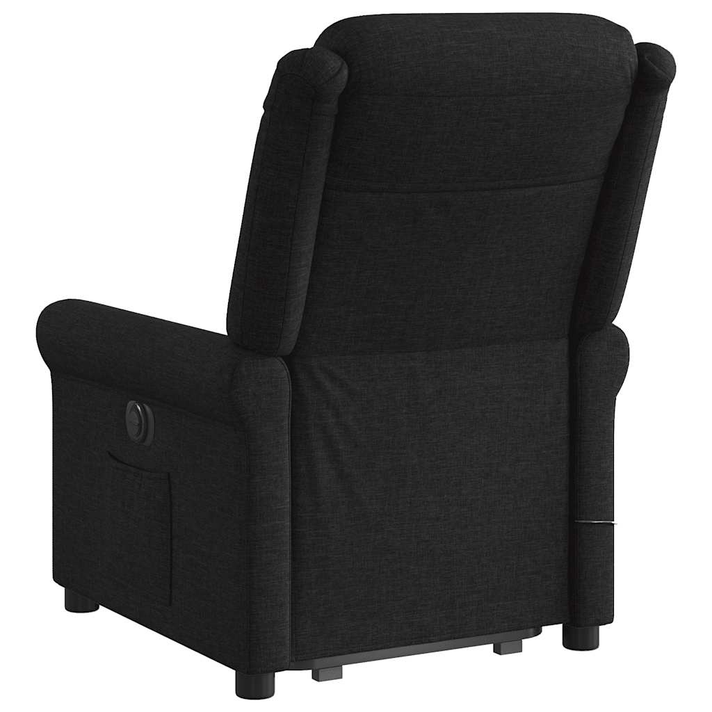 Fauteuil de massage inclinable Noir Tissu Fauteuils vidaXL