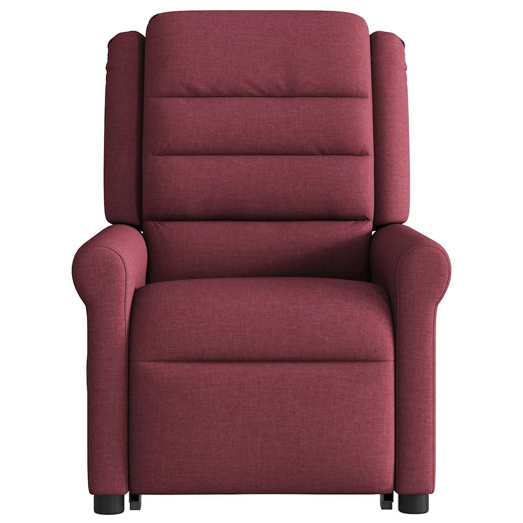 Fauteuil inclinable de massage Rouge bordeaux Tissu Fauteuils vidaXL