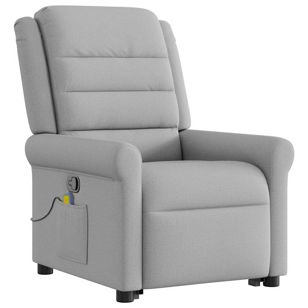 Fauteuil de massage inclinable gris nuage tissu Fauteuils vidaXL