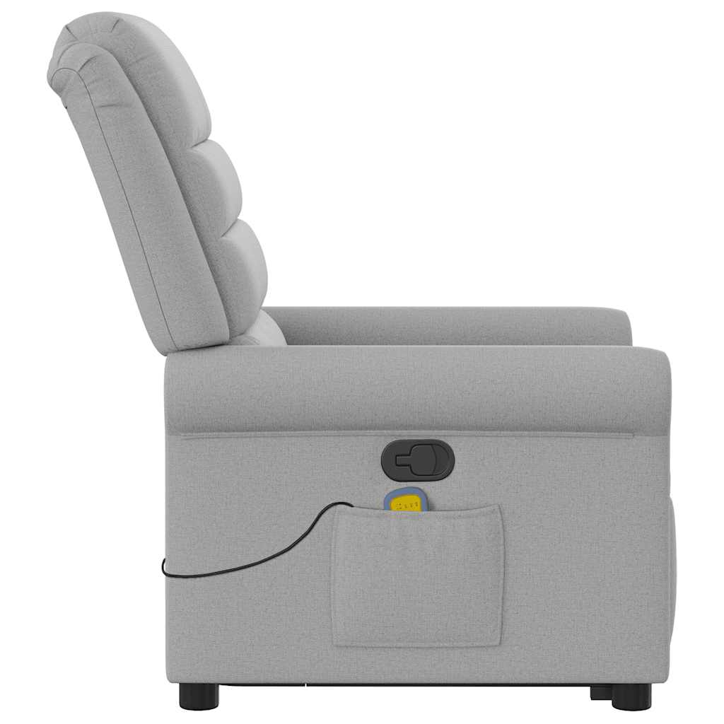 Fauteuil de massage inclinable gris nuage tissu Fauteuils vidaXL