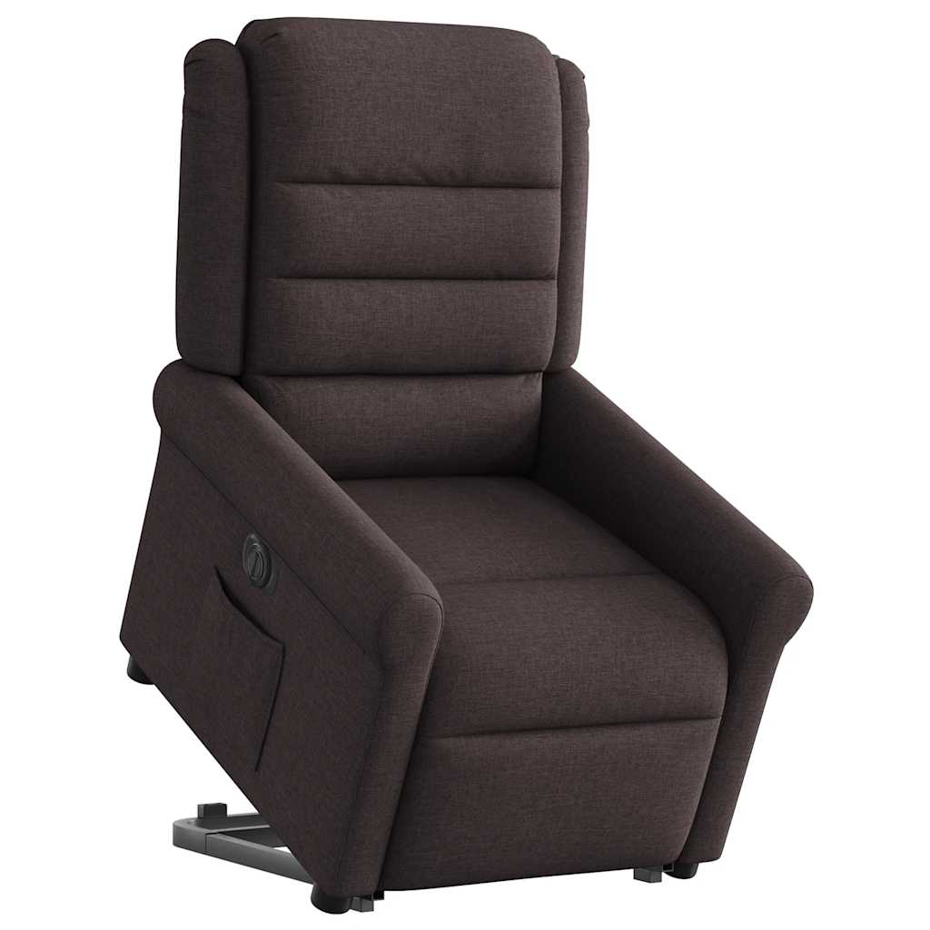 Fauteuil inclinable électrique marron foncé tissu Fauteuils vidaXL