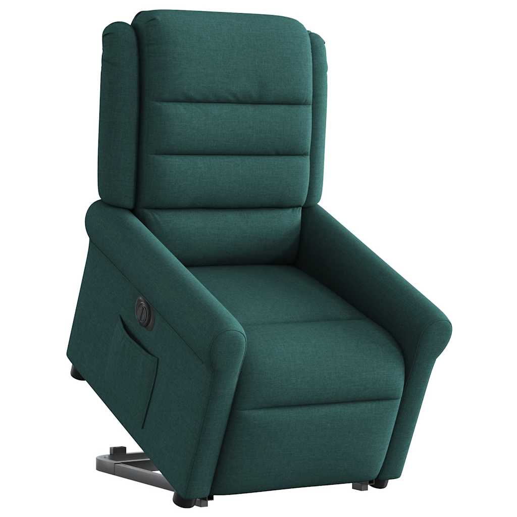 Fauteuil inclinable électrique vert foncé tissu Fauteuils vidaXL