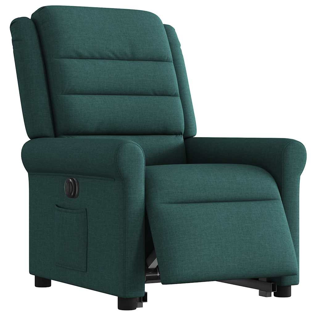 Fauteuil inclinable électrique vert foncé tissu Fauteuils vidaXL