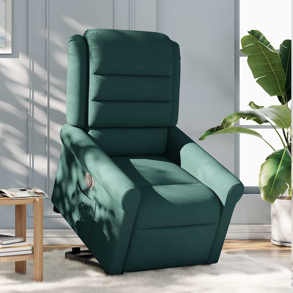 Fauteuil inclinable électrique vert foncé tissu Fauteuils vidaXL