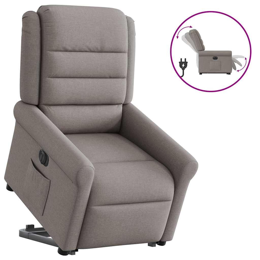 Fauteuil inclinable électrique taupe tissu Fauteuils vidaXL