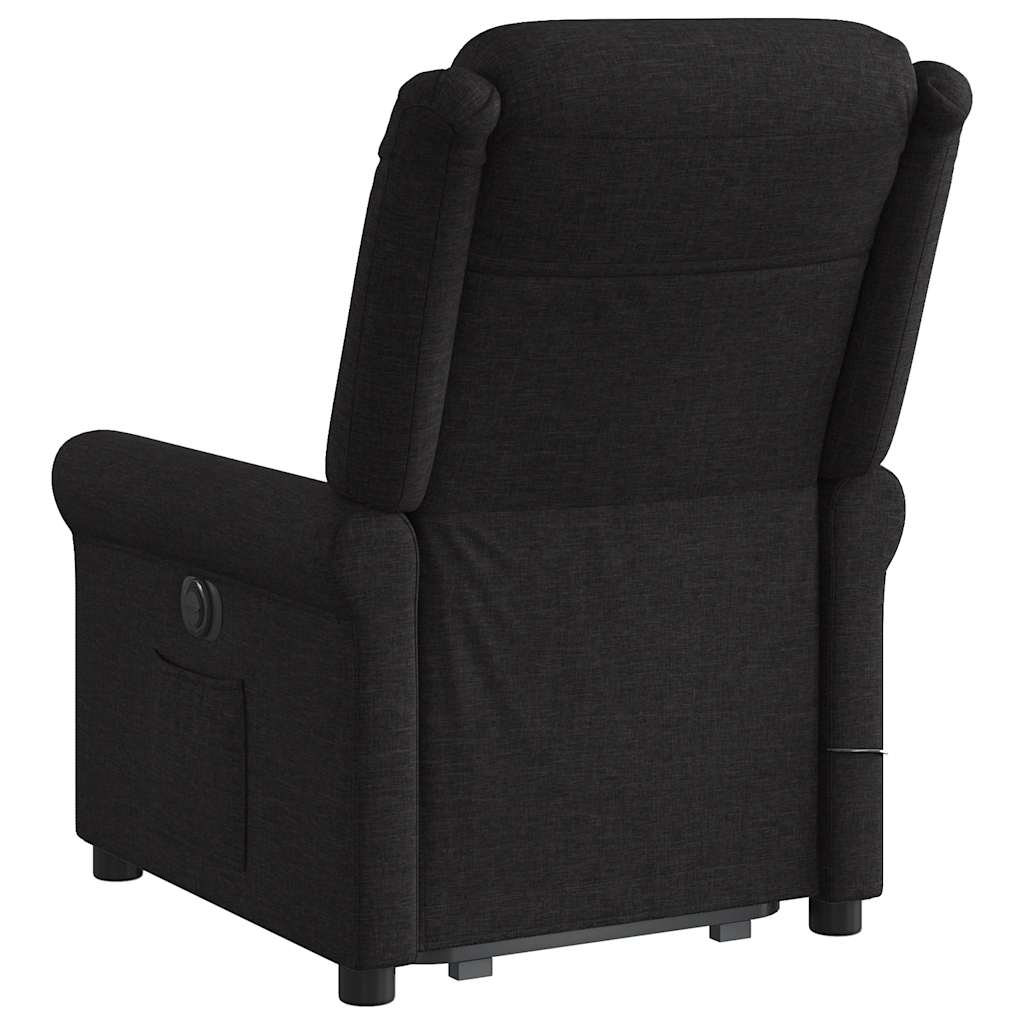 Fauteuil inclinable de massage électrique Noir Tissu Fauteuils vidaXL