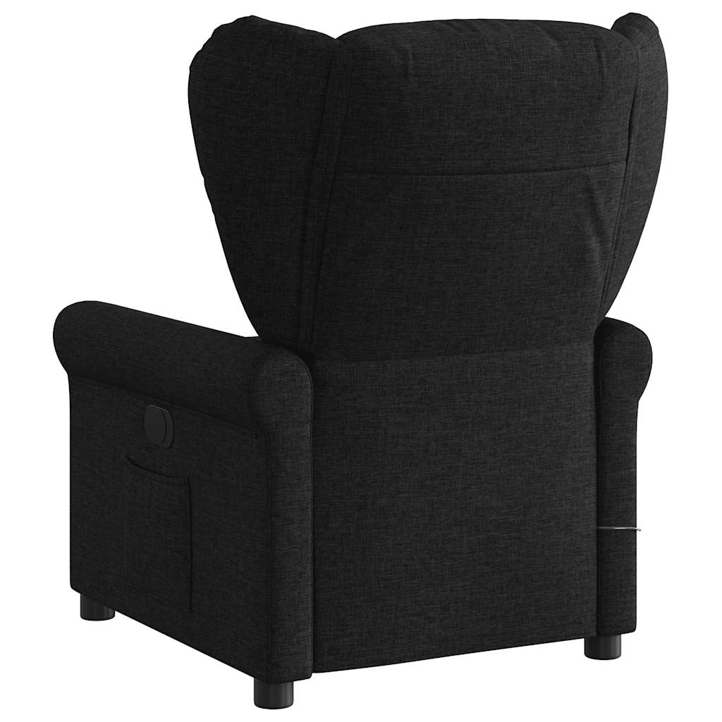 Fauteuil de massage inclinable électrique Noir Tissu Fauteuils vidaXL