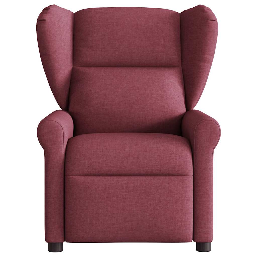 Fauteuil de massage inclinable électrique Rouge bordeaux Tissu Fauteuils vidaXL