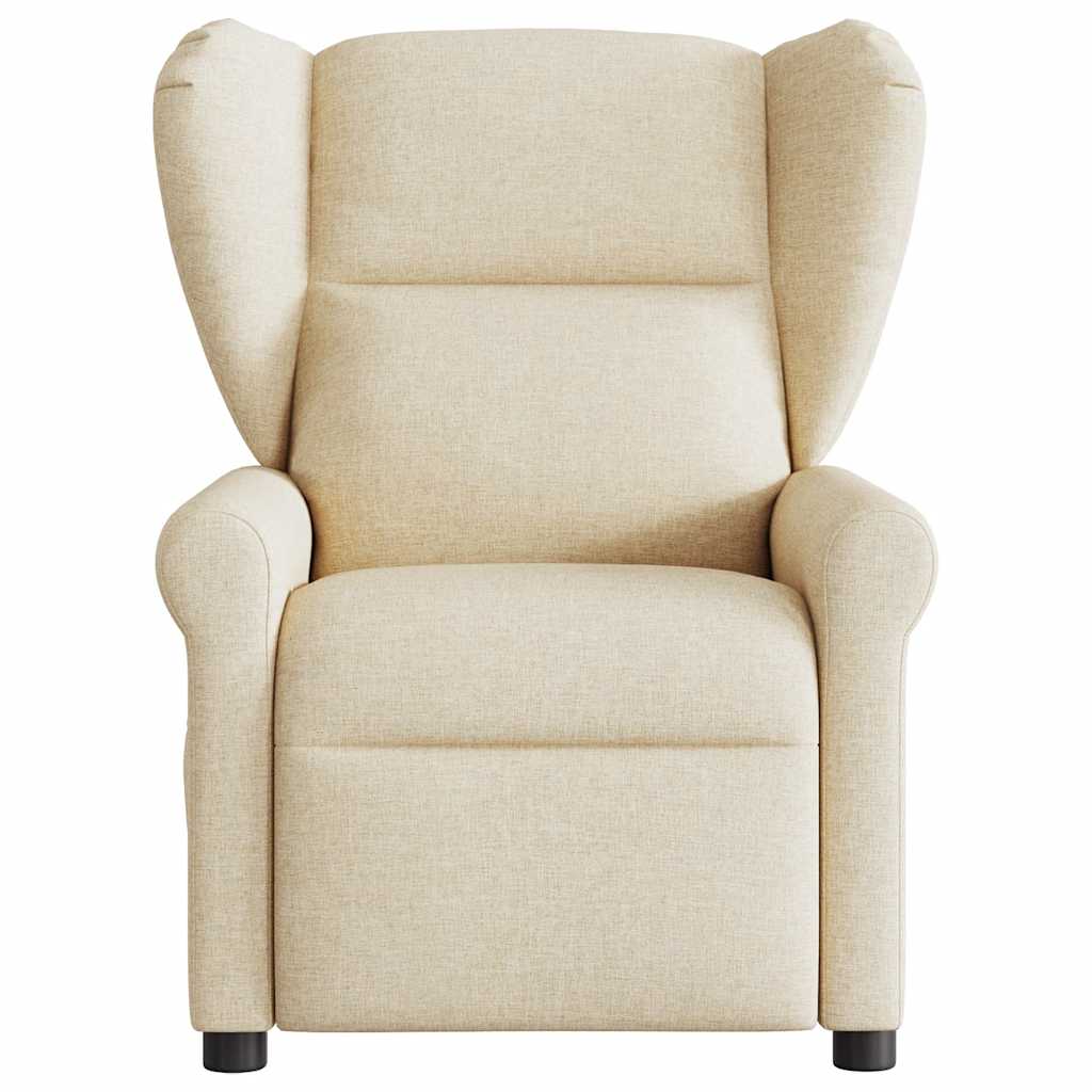 Fauteuil inclinable de massage électrique crème tissu Fauteuils vidaXL