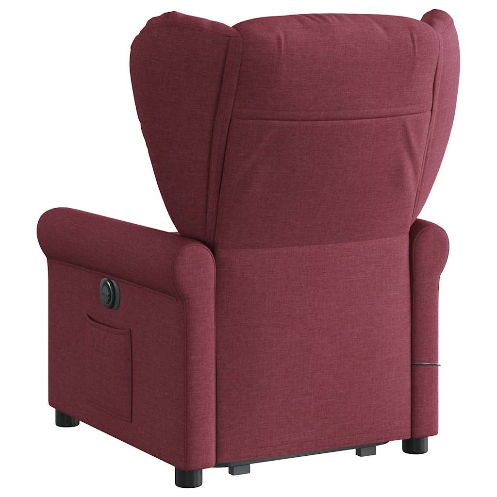 Fauteuil inclinable de massage Rouge bordeaux Tissu Fauteuils vidaXL