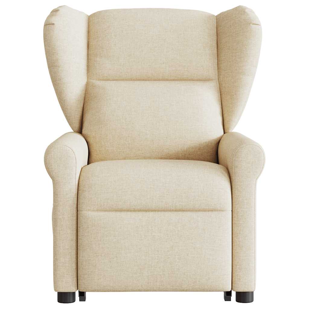 Fauteuil inclinable de massage Crème Tissu Fauteuils vidaXL