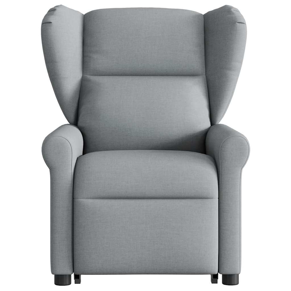 Fauteuil inclinable de massage électrique Gris clair Tissu Fauteuils vidaXL