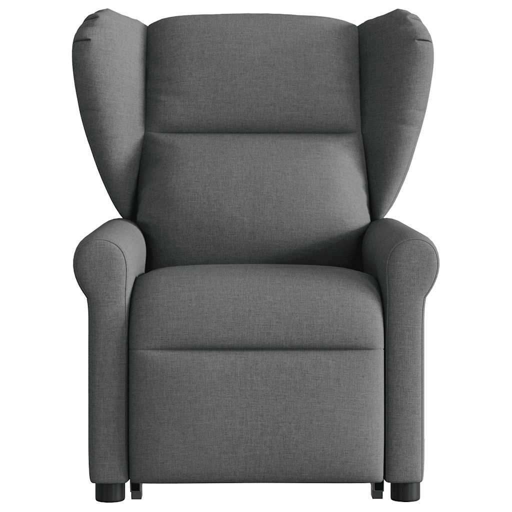 Fauteuil inclinable de massage électrique Gris foncé Tissu Fauteuils vidaXL