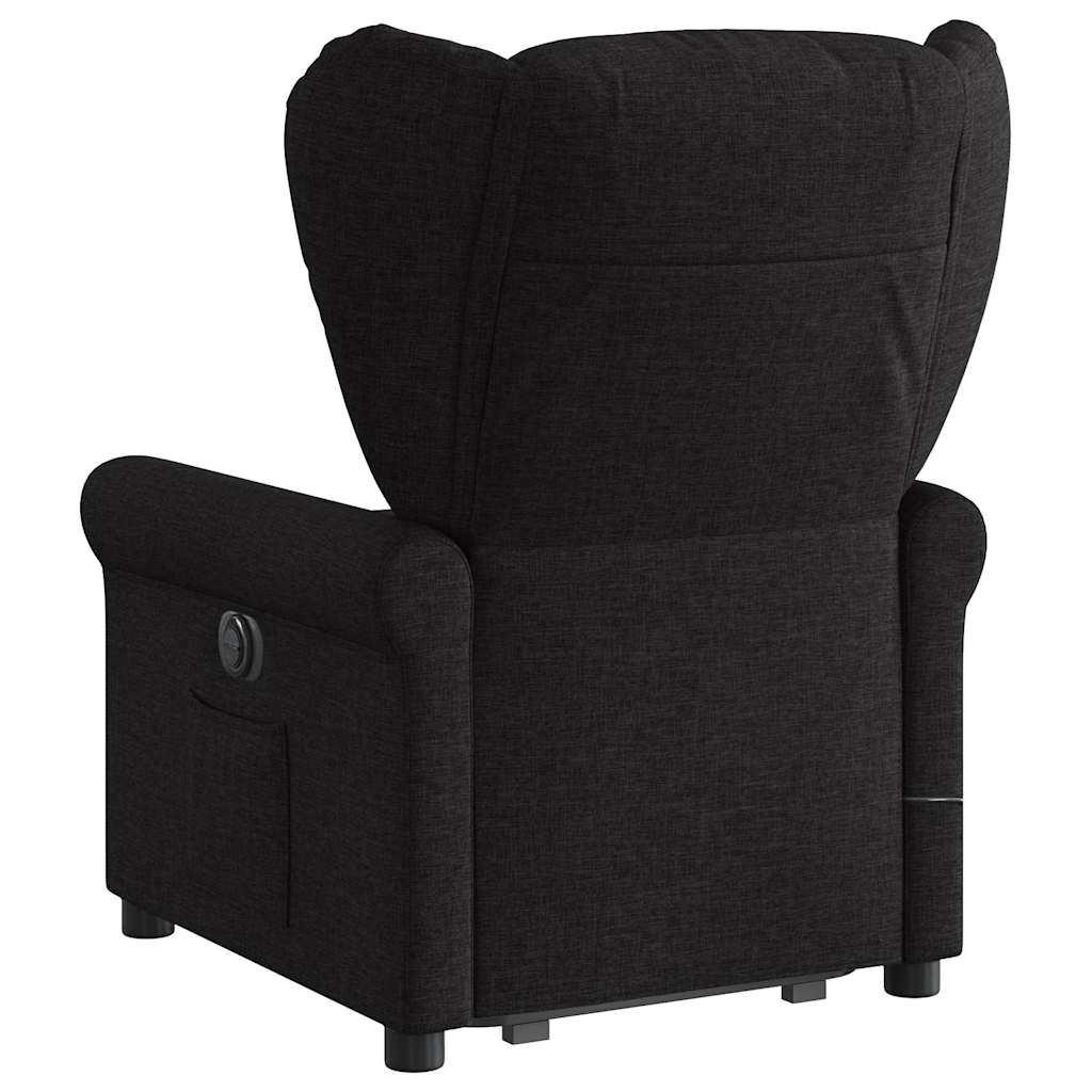 Fauteuil inclinable de massage électrique Noir Tissu Fauteuils vidaXL