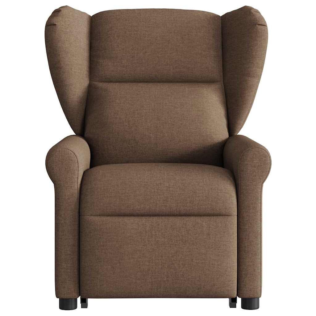 Fauteuil inclinable de massage électrique Marron Tissu Fauteuils vidaXL