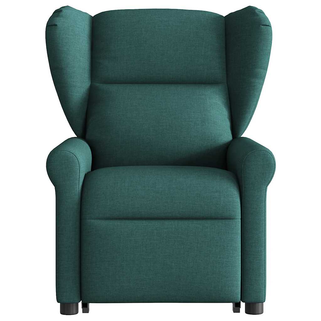 Fauteuil inclinable de massage électrique Vert foncé Tissu Fauteuils vidaXL