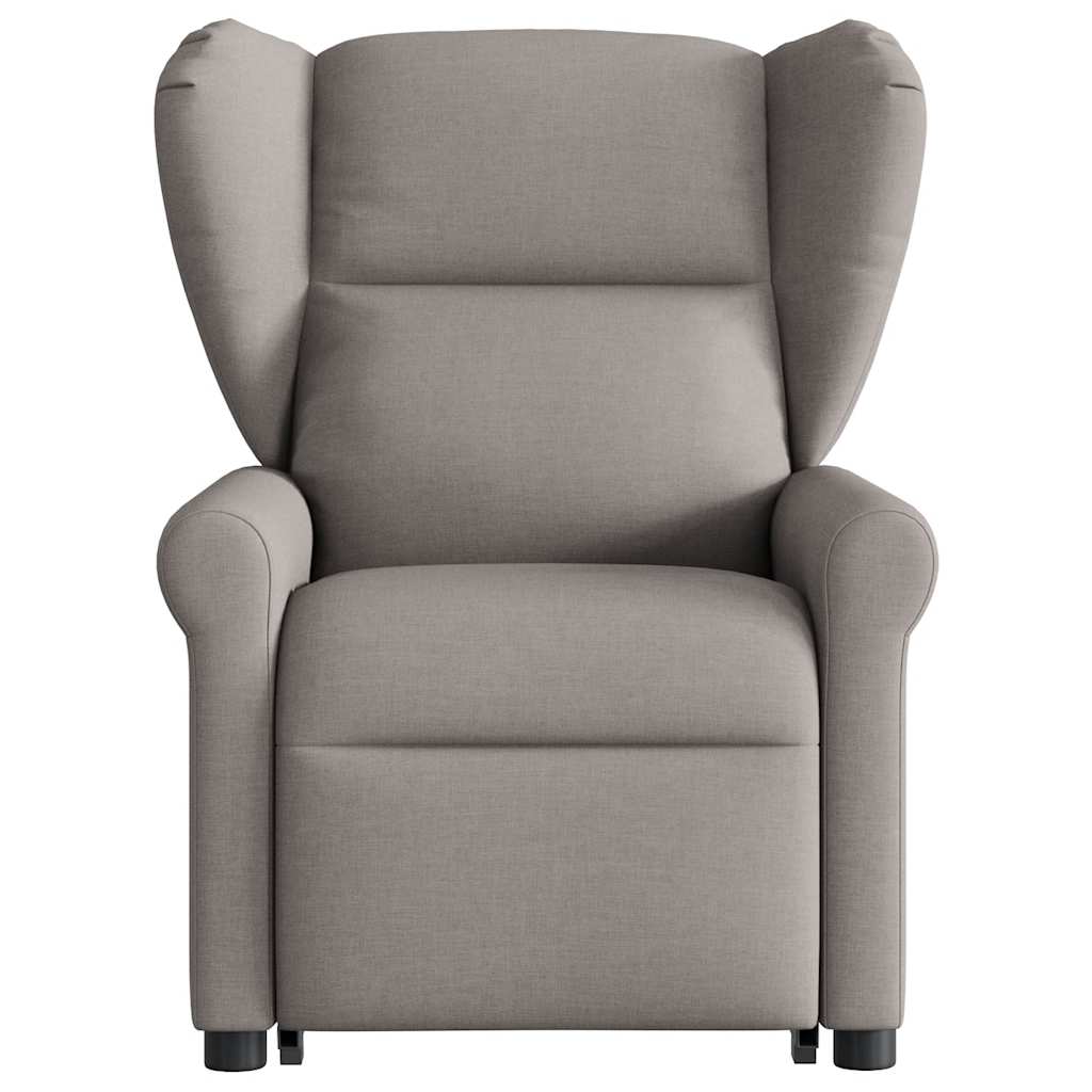 Fauteuil inclinable de massage électrique Taupe Tissu Fauteuils vidaXL