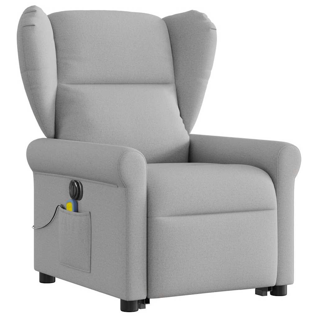 Fauteuil inclinable de massage électrique gris nuage tissu Fauteuils vidaXL