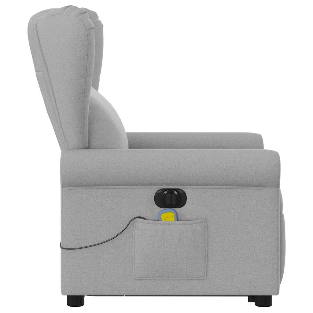 Fauteuil inclinable de massage électrique gris nuage tissu Fauteuils vidaXL