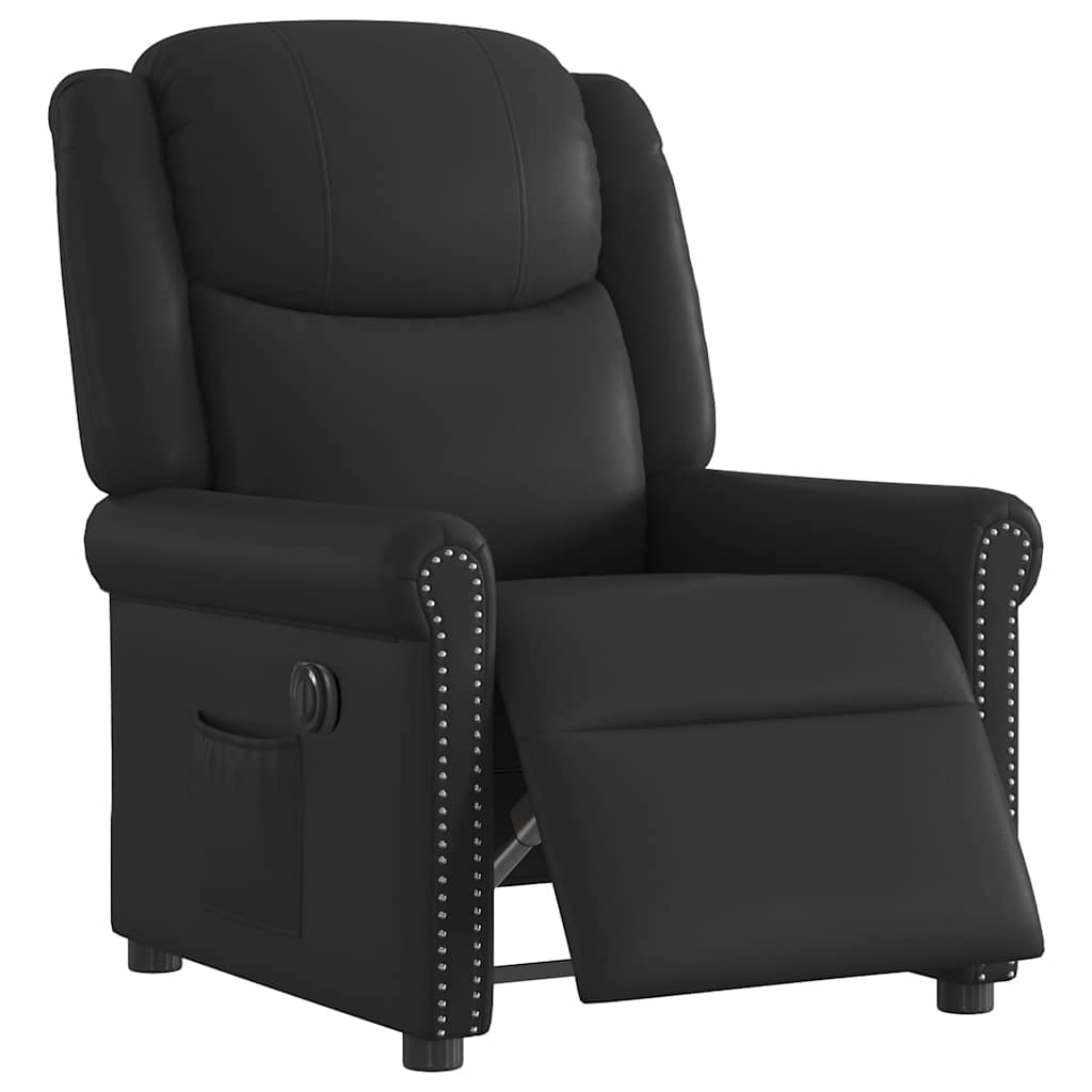 Fauteuil inclinable électrique Noir brillant Similicuir Fauteuils vidaXL