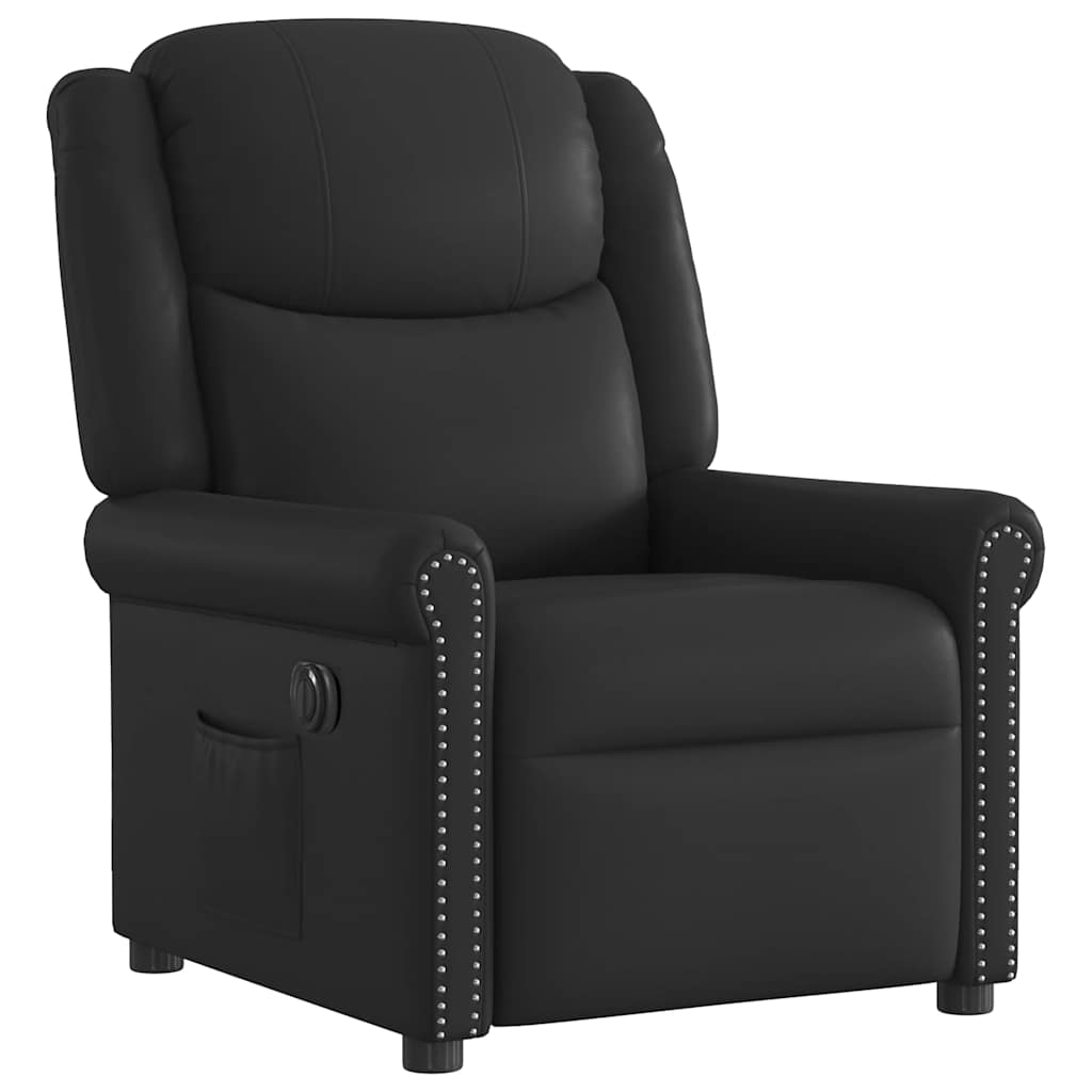 Fauteuil inclinable électrique Noir brillant Similicuir Fauteuils vidaXL