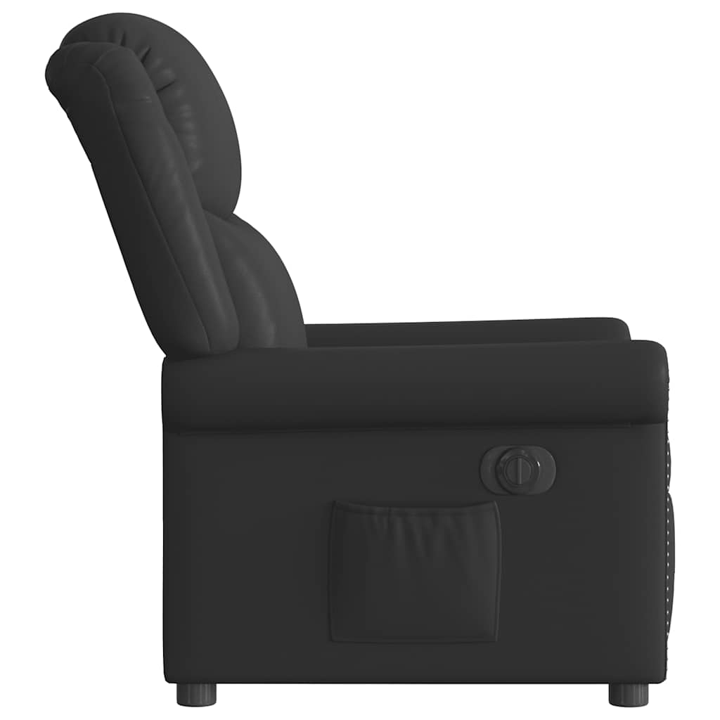 Fauteuil inclinable électrique Noir brillant Similicuir Fauteuils vidaXL