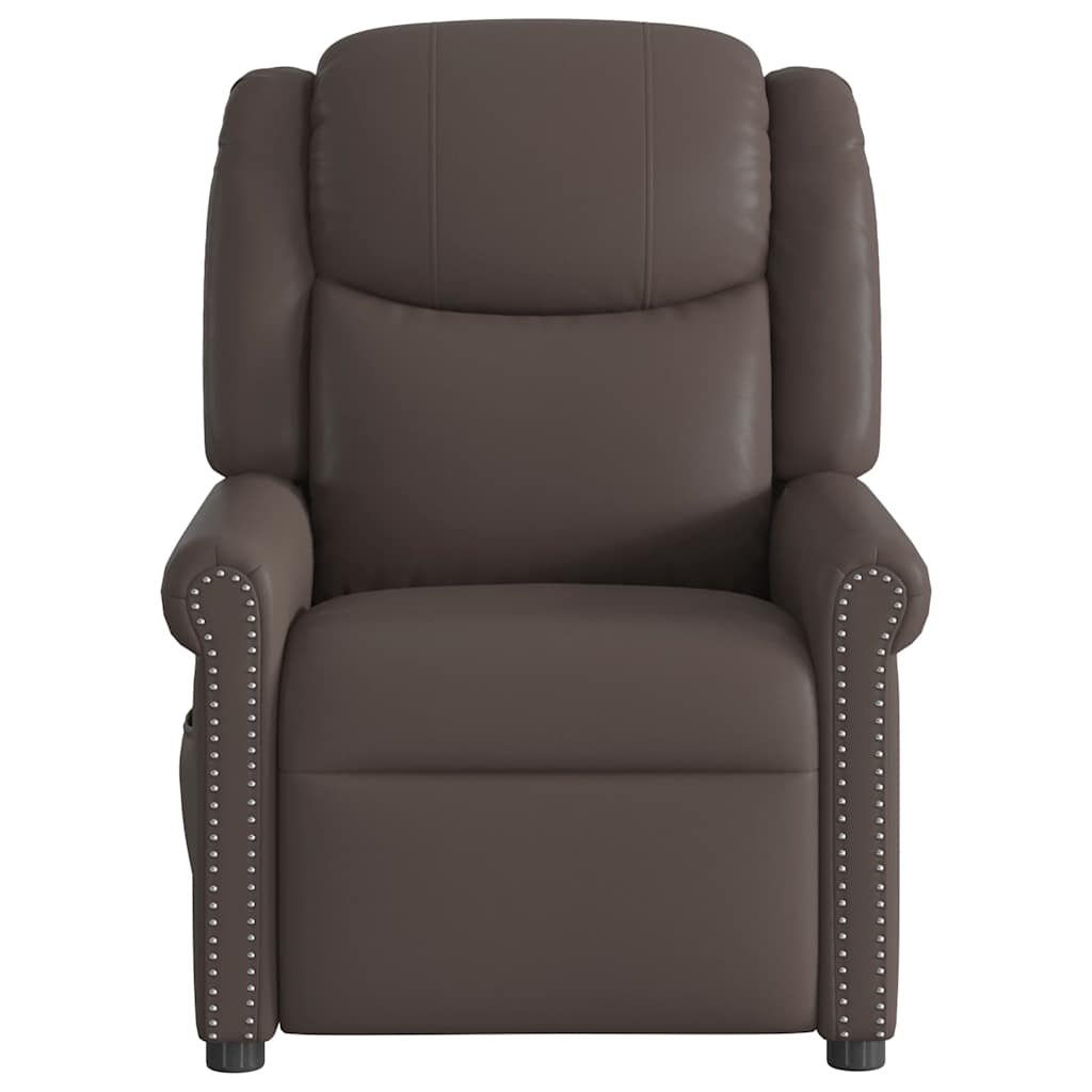 Fauteuil inclinable marron brillant similicuir Fauteuils vidaXL