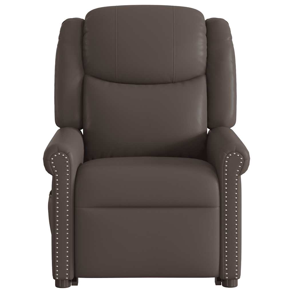 Fauteuil de massage inclinable marron brillant similicuir Fauteuils vidaXL