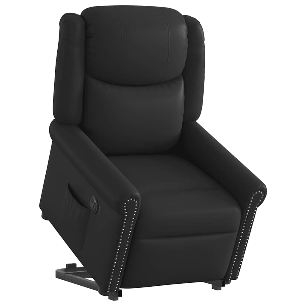 Fauteuil inclinable électrique noir brillant similicuir Fauteuils vidaXL