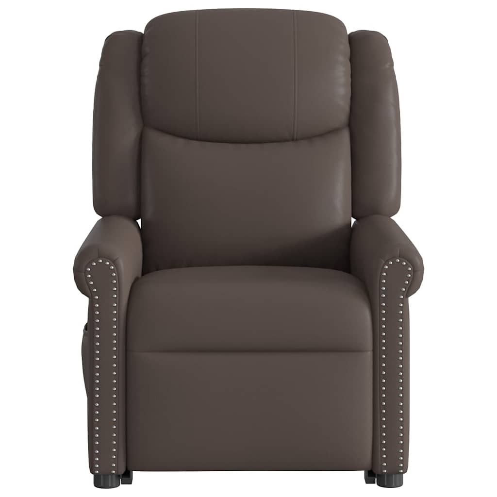 Fauteuil inclinable électrique marron brillant similicuir Fauteuils vidaXL