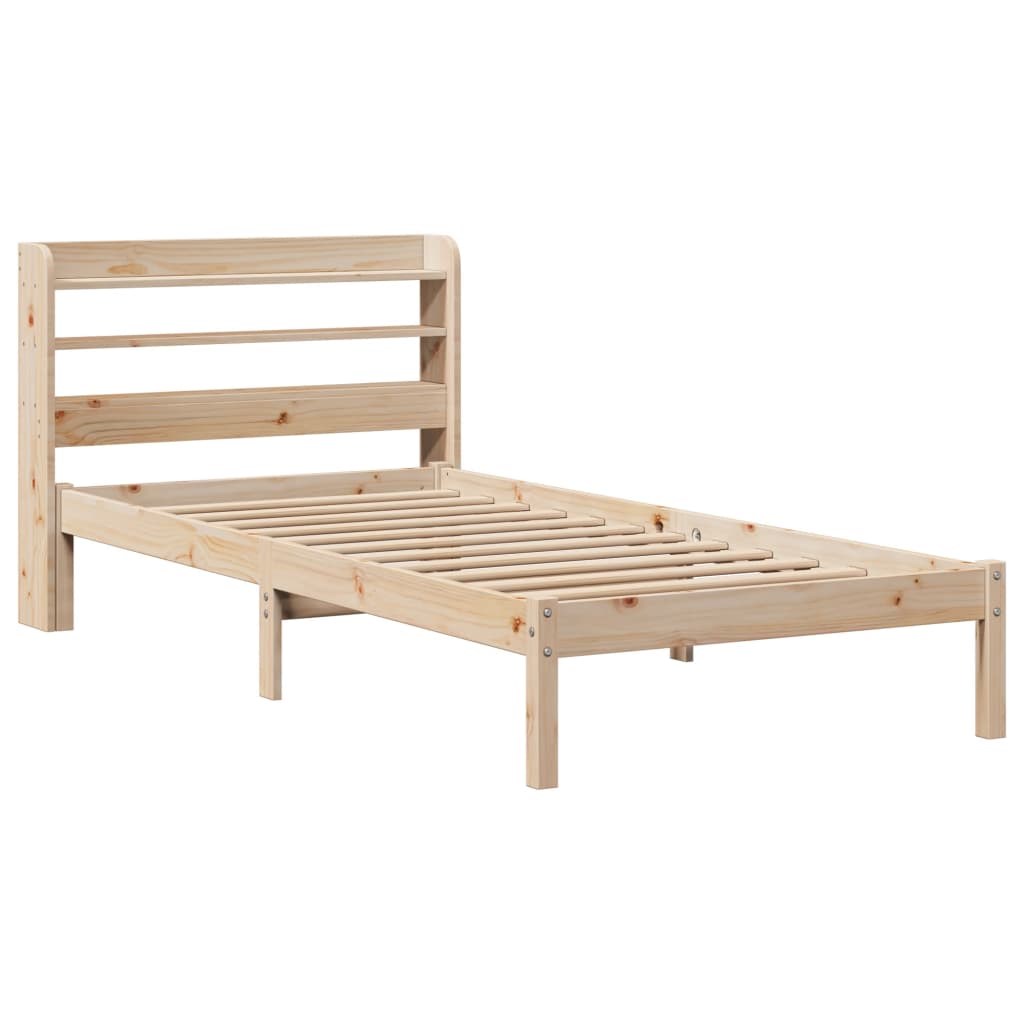 Cadre de lit sans matelas 100x200 cm bois massif de pin Lits & cadres de lit vidaXL   