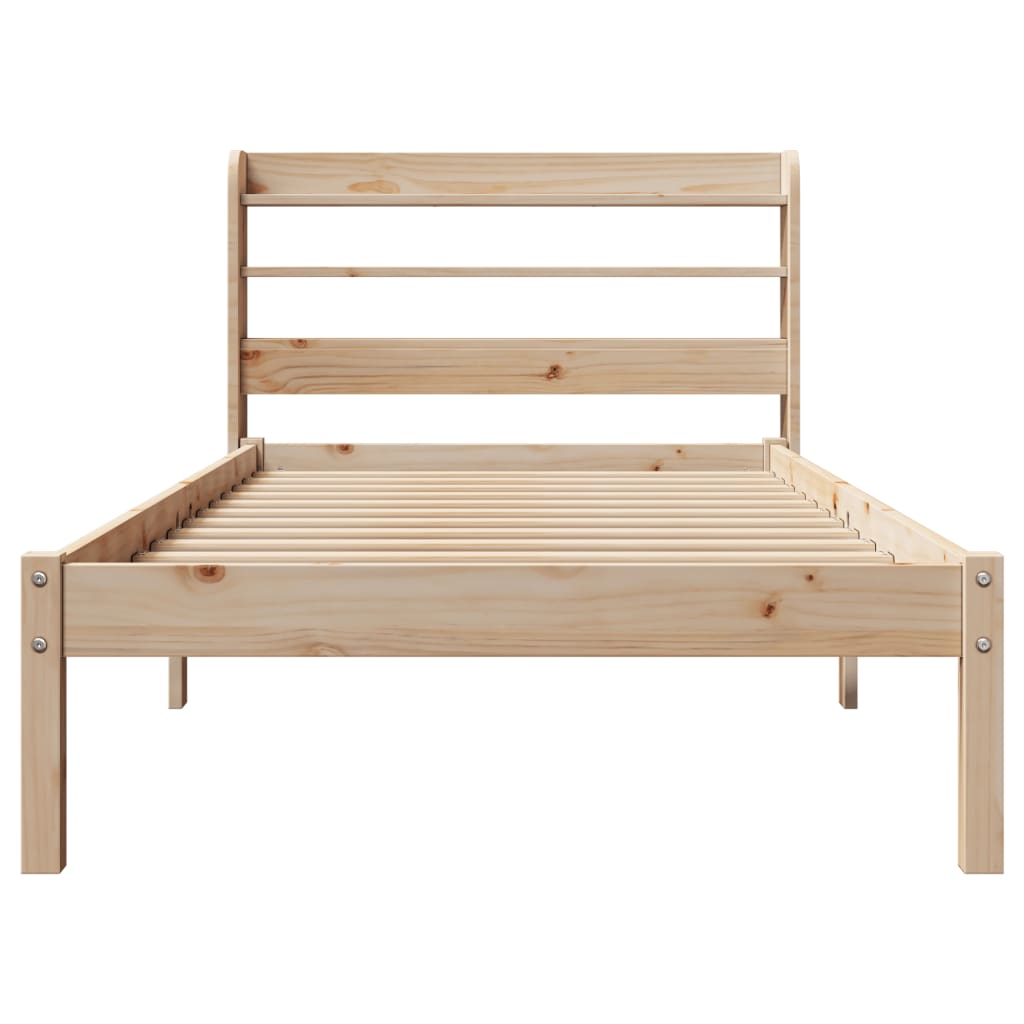 Cadre de lit sans matelas 100x200 cm bois massif de pin Lits & cadres de lit vidaXL   