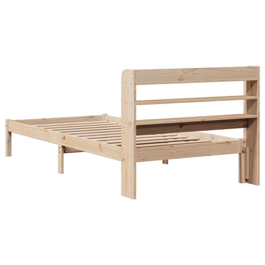 Cadre de lit sans matelas 100x200 cm bois massif de pin Lits & cadres de lit vidaXL   