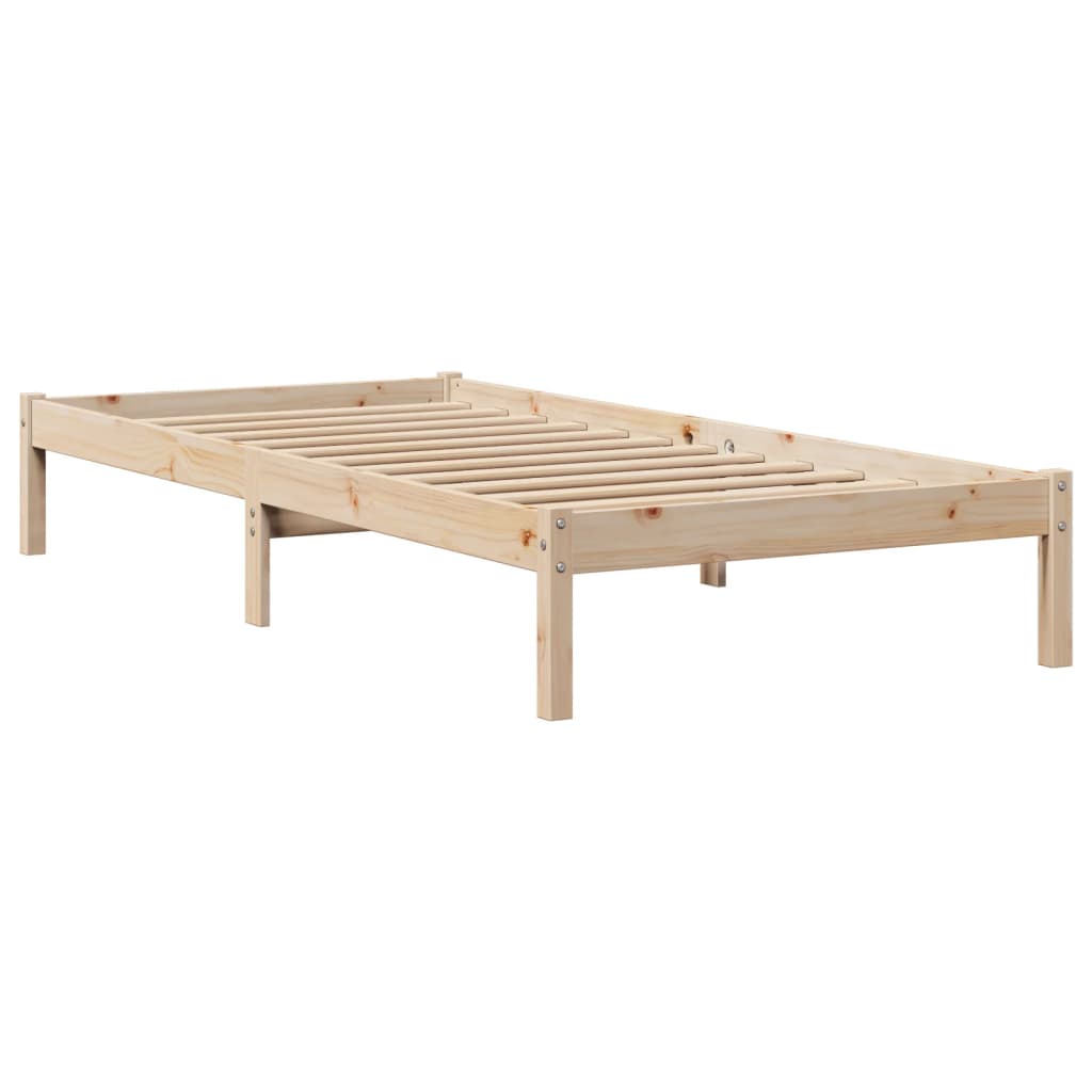 Cadre de lit sans matelas 100x200 cm bois massif de pin Lits & cadres de lit vidaXL   