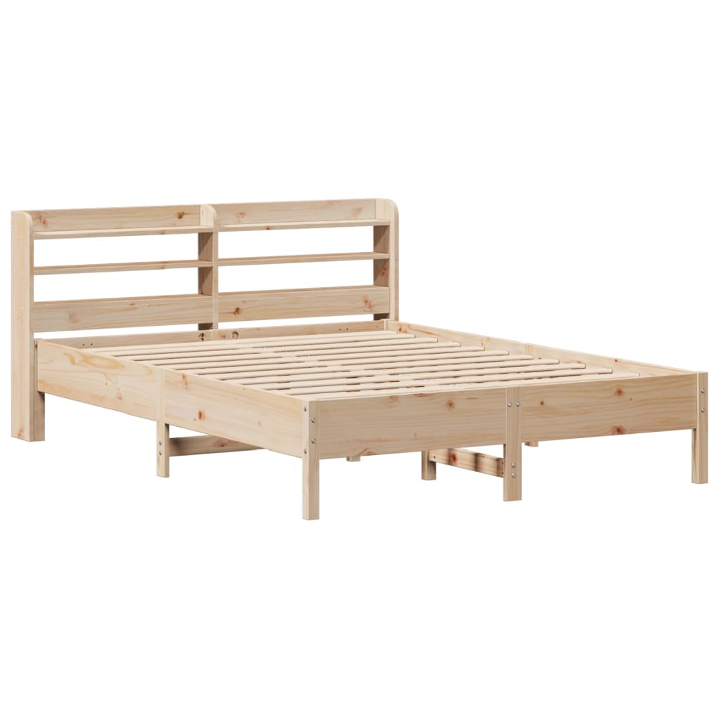 Cadre de lit sans matelas 160x200 cm bois massif de pin Lits & cadres de lit vidaXL   