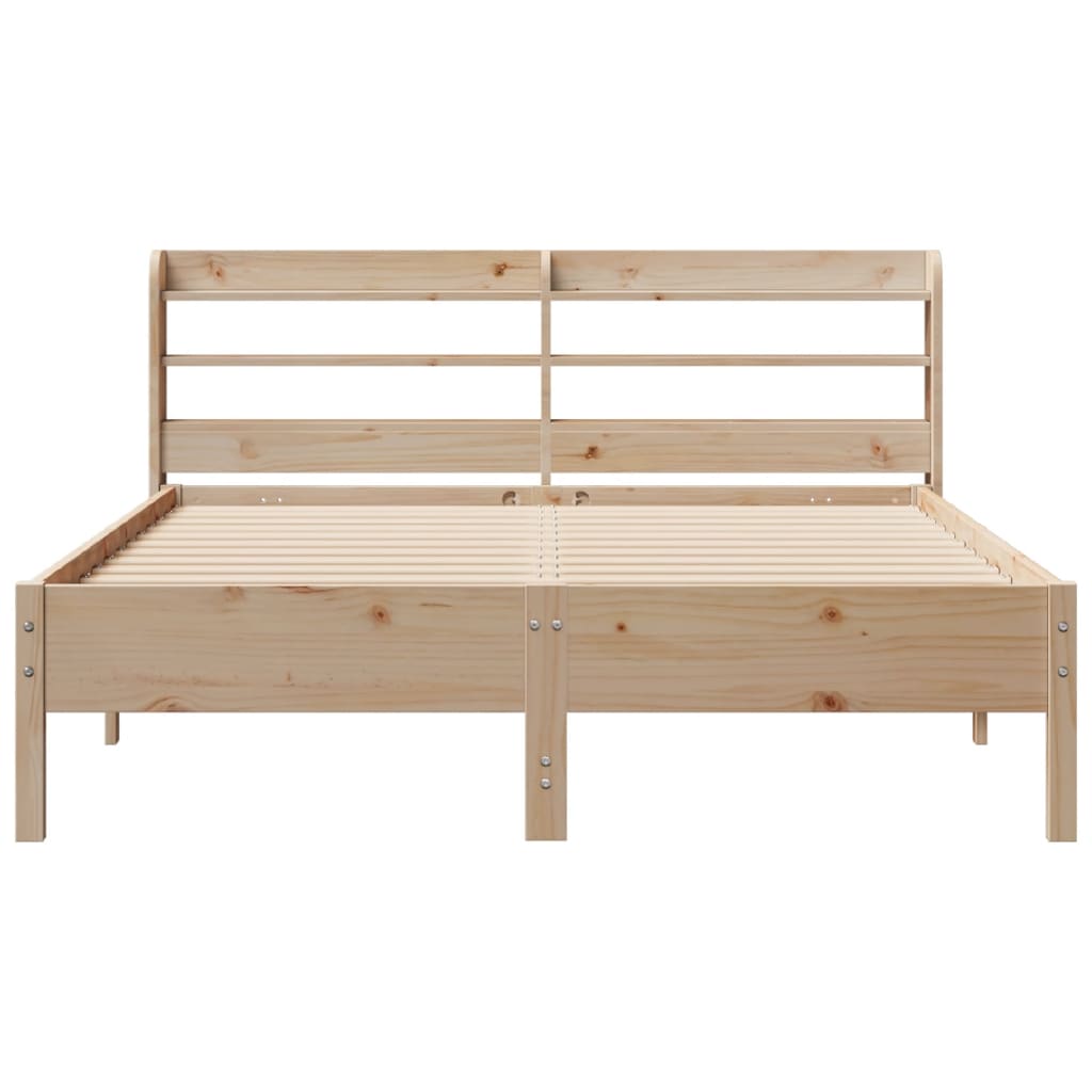 Cadre de lit sans matelas 160x200 cm bois massif de pin Lits & cadres de lit vidaXL   