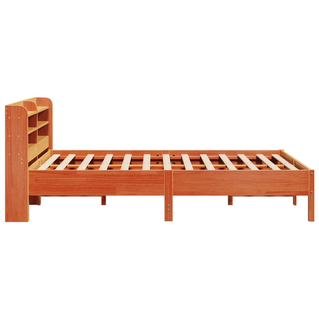 Cadre de lit sans matelas cire marron 160x200cm bois pin massif Lits & cadres de lit vidaXL   