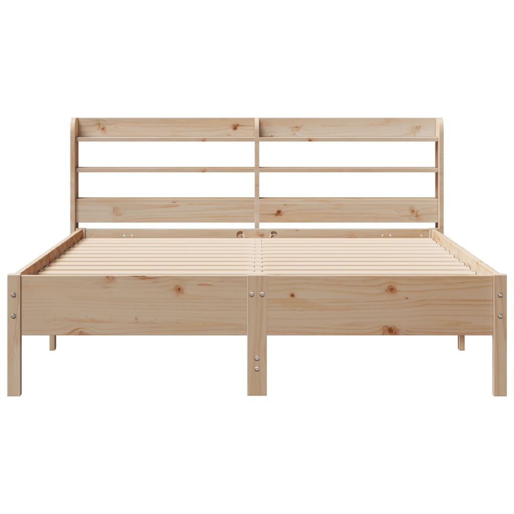 Cadre de lit sans matelas 140x200 cm bois massif de pin Lits & cadres de lit vidaXL   