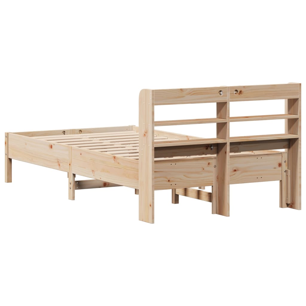 Cadre de lit sans matelas 100x200 cm bois massif de pin Lits & cadres de lit vidaXL   