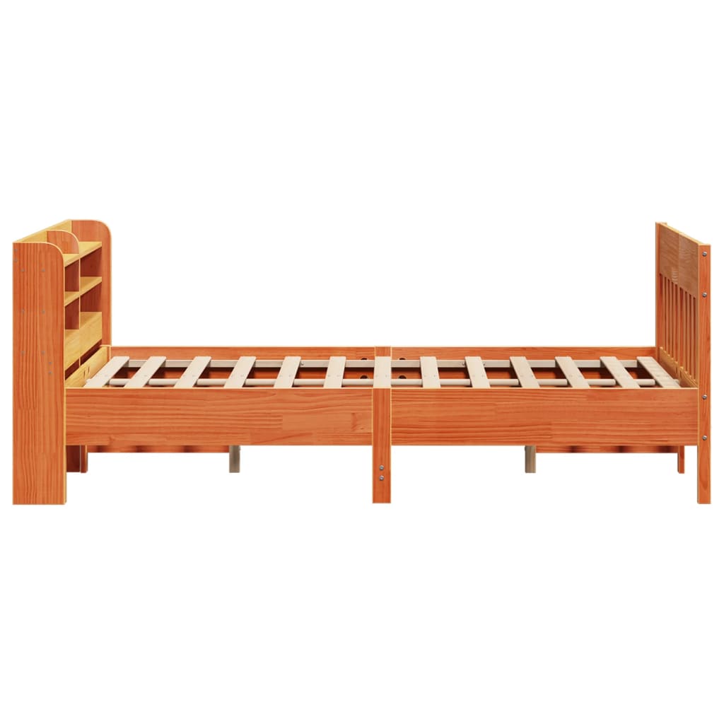 Cadre de lit sans matelas cire marron 120x200cm bois pin massif Lits & cadres de lit vidaXL   