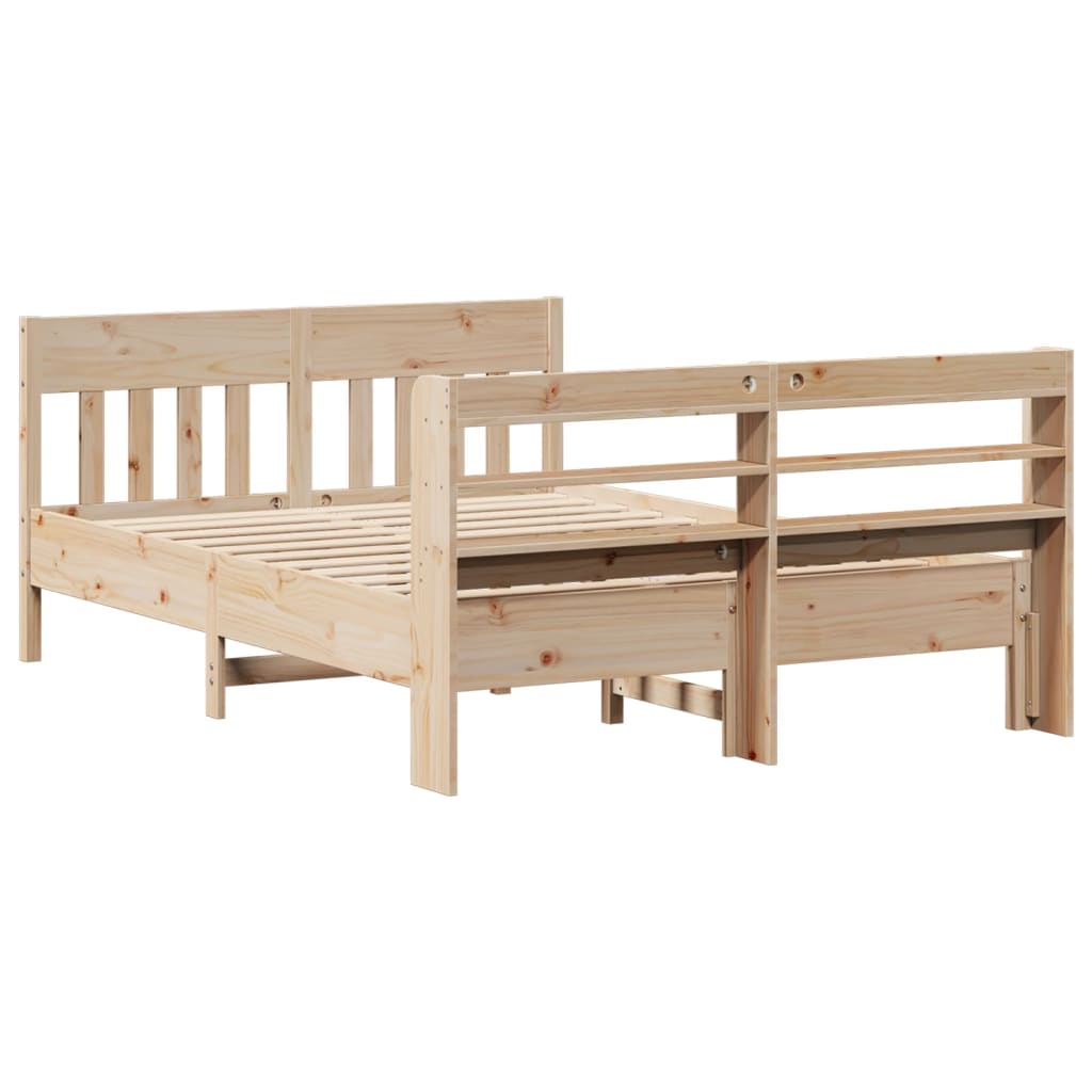 Cadre de lit sans matelas 135x190 cm bois de pin massif Lits & cadres de lit vidaXL   