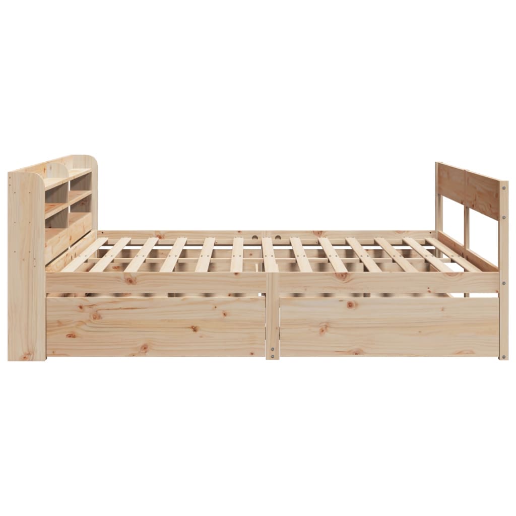 Cadre de lit sans matelas 180x200 cm bois massif de pin Lits & cadres de lit vidaXL   