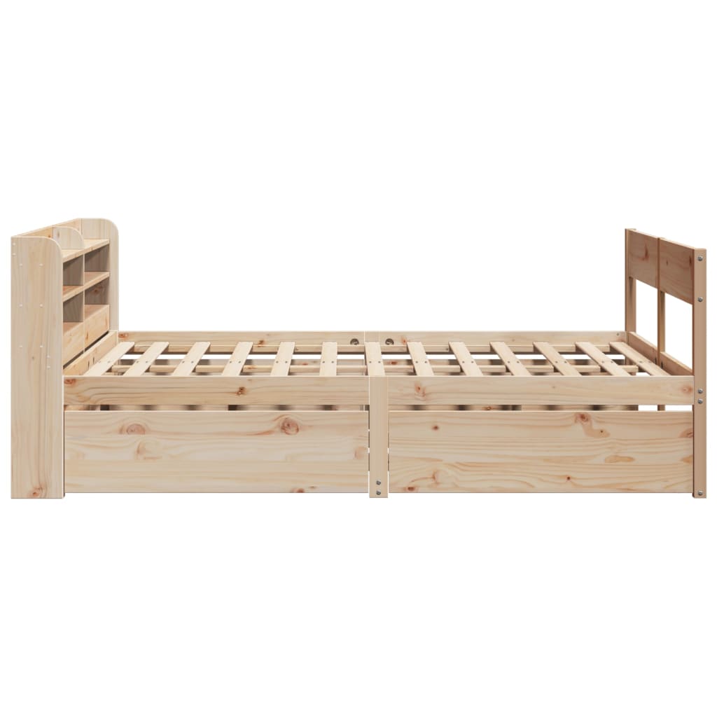 Cadre de lit sans matelas 160x200 cm bois massif de pin Lits & cadres de lit vidaXL   