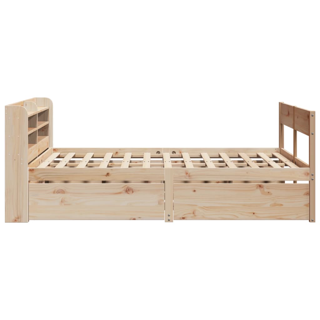 Cadre de lit sans matelas 140x200 cm bois massif de pin Lits & cadres de lit vidaXL   